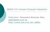 SENG 310: Human Computer Interaction - UVic.caaalbu/HCI/HCI_1. Introduction.pdf · SENG 310 : Human Computer Interaction, Lecture 1. 12 Human motion analysis {Motion is at the core