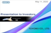 Presentation to Investors · Forecasts for FY 3/21 The forecast for the fiscal year ending March 31, 2021 is undecided as it is difficult to properly and rationally calculate the