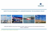 SAFETY & SUSTAINABILITY: UNDERSTANDING THE BUSINESS VALUE · 2019-07-09 · SAFETY & SUSTAINABILITY: UNDERSTANDING THE BUSINESS VALUE PENELOPE PAGONI, Group Senior Director Health,