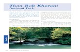National parks of Thailandpatricklepetit.jalbum.net/KRABI/LIBRARY/Than Bok Khorani NP.pdf · Laem Fai Mai, Laem Chao Le, Tham Chao Le and Laem Thai Raet. The park is an ideal place