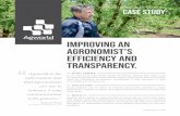 Improving an agronomist’s efficiency and transparency. · 2019-02-04 · Improving an agronomist’s efficiency and transparency. CHALLENGE In his work as an agronomist, Ruaan Du