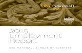 2015 Employment Report - USC Marshall · 2015 Employment Report USC MARSHALL SCHOOL OF BUSINESS. T wo thousand fifteen was a ... Masters, etc.) Job seeker – In the past year I actively