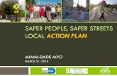 SAFER PEOPLE, SAFER STREETS LOCAL ACTION PLANMar 31, 2016  · safer people, safer streets local action plan miami-dade mpo march 31, 2016