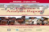 Audience Analysis Report - WordPress.com · Audience Analysis Report EXECUTIVE SUMMARYA n audience analysis survey was conducted among 604 randomly selected rice farmers in Vinh Th