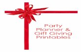 Gift Giving and Party Planner - Media Angels, Inc. › files › Gift Giving and Party Planner.pdf · B. Music like iTunes C. Coffee Shop D. Favorite store E. $25.00 Cash gift card