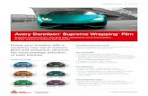 SWF Satin Metallic Cool Teal Avery Dennison Supreme ... › content › dam › averydennison › gr… · ® Supreme Wrapping ™ Film Superior performance, ... 6 NEW COLOURS SWF