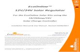 12V/24V Solar Regulator - EcoOnline...12V/24V Solar Regulator For the EcoOnline Solar Kits using the 1R/20Amp/24V Solar Charge Controller Installation Manual & User Manual - Revised