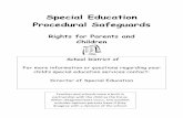 Special Education Procedural Procedural Safeguards. Rights for Parents and. Children. ... Individual