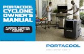 PORTACOOL CYCLONE OWNER’S MANUAL · 2. Roll up the power cord and secure it to ensure it will not be rolled over, tripped over or caught in equipment. 3. Cover the evaporative cooler