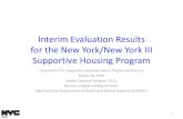 Evaluation of the New York/New York III Supportive …...Interim Evaluation Results for the New York/New York III Supportive Housing Program Corporation for Supportive Housing Eastern