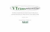 FY16 Public Transit Route Performance Report - Final...This Public Transit Route Performance Report for state fiscal year (SFY) 2016 presents the results of VTrans’ annual performance