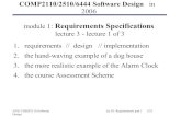COMP2110 Software Design in 2006courses.cecs.anu.edu.au › ... › lec03 › lec03-06.pdf · lec 03: Requirements part 1 7/23 Requirements – a short example part of the specifications