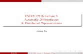 CSC421/2516 Lecture 3: Automatic Differentiation ...value, the actual value computed on a particular set of inputs fun, the primitive operation de ning the node args and kwargs, the