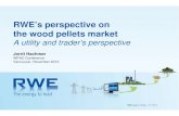 RWE’s perspective on the wood pellets market · – Wood pellets: 2.5 million tonnes. RWE Supply & Trading 17/11/2013 PAGE 7 Producer, trader, end user of wood pellets Upstream
