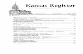 Kris W. Kobach, Secretary of State - kssos.org · Kris W. Kobach, Secretary of State Vol. 33, No. 16 April 17, 2014 Pages 349-380 In this issue . . . Page ... State Ref-ugee Program,
