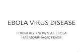 EBOLA VIRUS DISEASE - â€¢Ebola virus disease is an illness caused by the ebola virus belonging to the