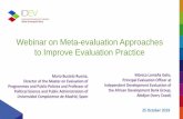 Webinar on Meta-evaluation Approaches to Improve Evaluation Practice · 2019-11-07 · Webinar on Meta-evaluation Approaches to Improve Evaluation Practice 25 October 2019 Kenya Zimbabwe