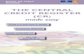 The central credit register · The Central Credit Register made easy The Central Credit Register (CR) is a database that provides an overall picture of households’ and firms’