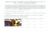 Instructions for installation of a SHELIX on a 15 or 20 4 post thickness planer · 2016-12-08 · Instructions for installation of a SHELIX on a 15" or 20" "4 post" thickness planer