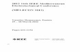 #IEEE Number: CFP12MEL-PRT 2/2 - GBV › dms › tib-ub-hannover › 717899039.pdf · 2012-06-21 · 201216thIEEEMediterranean ElectrotechnicalConference (MELECON2012) YasmineHammamet,Tunisia