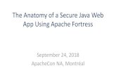 The Anatomy of a Secure Java Web App Using Apache Fortress › 2018 › 09 › anatomy-secure … · The Anatomy of a Secure Java Web App Using Apache Fortress September 24, 2018