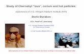 Study of Chernobyl “lava”, corium and hot particlesindico.ictp.it/event/8333/session/4/contribution/... · Pazukhin E.M., Fuel-containing lavas of the Chernobyl NPP 4th block