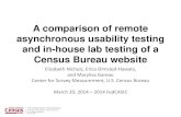 A comparison of remote asynchronous usability testing and in … · 2019-06-25 · A comparison of remote asynchronous usability testing and in-house lab testing of a Census Bureau