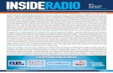 insideradioPG 1 800.275.2840 THE MOST TRUSTED NEWS IN RADIO MORE NEWS» insideradio.com NEWS@INSIDERADIO.COM | 800.275.2840 MONDAY, FEBRUARY 16, 2015 Judge dismisses geo-fencing lawsuit,