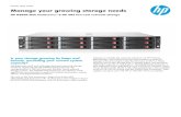 Manage your growing storage needs - HP Storage Networks ... · Manage your growing storage needs HP D2000 Disk Enclosures—6 Gb SAS low-cost external storage ... (for BladeSystem