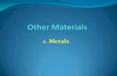 1. Metals - Weebly · B. Non-ferrous Metals: Contain little or no iron and do not rust C. Alloy: Two or more metals mixed together to gain the best properties of each metal. (a) Ferrous