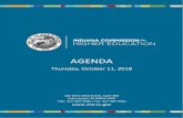 AGENDA - in 2018... · AGENDA Thursday, October 11, 2018 101 West Ohio Street, Suite 300 Indianapolis, IN 46204-4206 Tele: 317-464-4400 | Fax: 317-464-4410