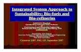 Integrated System Approach to Sustainability; Bio-fuels ...bioenergy.psu.edu/crossover2007/pdf_presentations/Elnashaie.pdf · technology part (subsystem of SD) which is itself a subsystem