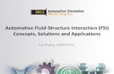 Automotive Fluid-Structure Interaction (FSI) Concepts ... · 1-Way Thermal, Structural •This usually means transferring CFD thermal data to a structural model for a thermal stress
