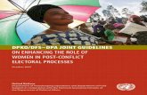 DPKO/DFS–DPA JOINT GUIDELINES€¦ · Reconstruction (RRR); the United Nations Department of Safety and Security (UNDSS); the Ofﬁ ce of the Gender Adviser (OGA); and Gender Focal