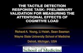 THE TACTILE DETECTION RESPONSE TASK: PRELIMINARY ... › sites › drivingassessment.uiow… · THE TACTILE DETECTION RESPONSE TASK: PRELIMINARY VALIDATION FOR MEASURING THE ATTENTIONAL