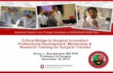 Critical Bridge to Surgical Innovation: Professional ... · December 18, 2015 Critical Bridge to Surgical Innovation: Professional Development, Mentorship & Research Training for