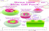 Three Little Birds POS - bombcosmetics.com€¦ · Three Little Birds Gift Pack Flutter By Butterfly Bath Blaster Daisy Daisy Buttercup Pink Rhubarb Encounter Bath Mallow Springtime
