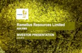 RMS Investor Presentation June 2012.pptx [Read-Only] · 2017-02-21 · Ramelius Resources Limited • INVESTOR PRESENTATION • June 2012 11 Mt Magnet –upside potential: Current