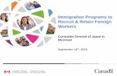 Immigration Programs to Recruit & Retain Foreign …employers through the immigration process to help meet their specific needs. CC Global Talent Stream (ESDC) Global talent applications