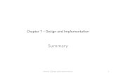 Chapter 7 – Design and Implementation · •Open source development Chapter 7 Design and implementation 2 . Design and implementation •Software design and implementation is the