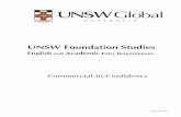 Academic Entry Criteria - 2003 - UNSW Global Staff …...2017/03/14  · UNSW FOUNDATION STUDIES ENGLISH ENTRY REQUIREMENTS REVISED: 03/06/2016 ENGLISH LANGUAGE ENTRY REQUIREMENTS