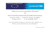 Mid-Term Evaluation Report o f - UNICEF...Mid-Term Evaluation Report o f EU/UNICEF Supported WASH Programme Project Title: ACP EU Water Facility Project No.: 9 ACP RPR 39/57 “Accelerating