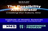Santa Clara, California The Possibility Accelerator€¦ · 20 19. CONFERENCE PROGRAM. The Possibility Accelerator. Creating Our Future, Now. 18. th International Conference. July