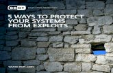5 Ways to Protect your Systems from Exploits · 5 ways to protect your systems from exploits • A vulnerability is a weakness in a piece of your computing infrastructure. • Risk