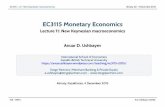 EC3115MonetaryEconomics - WordPress.com...EC3115::L.11 : New Keynesian macroeconomics-10/69 -TheIS-PC-MRmodel Define the so-called natural, ‘stabilizing’ or Wicksellian interestrate,