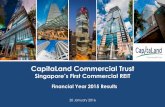 Financial Year 2015 Results - CapitaLand · CapitaLand Commercial Trust Presentation FY 2015 (2) Note: (1) Includes tax-exempt income in 4Q 2015 of S$0.3 million (4Q 2014: S$1.7 million)