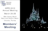 APPD 2015 Annual Meeting March 25-28...APPD 2015 Annual Meeting March 25-28 Walt Disney World Swan and Dolphin Resort Orlando, Florida Dr. Dena Hofkosh, President Welcome Internet