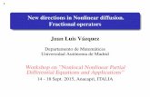 New directions in Nonlinear diffusion. Fractional operatorsjcarrill/Capri/Slides/Vazquez.pdf · New directions in Nonlinear diffusion. Fractional operators Juan Luis Vazquez´ Departamento
