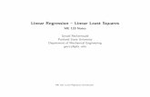 Linear Regression { Linear Least Squares Linear Regression { Linear Least Squares ME 120 Notes Gerald Recktenwald Portland State University Department of Mechanical Engineering gerry@pdx.edu