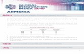 ARMENIA - World Intellectual Property Organization · Armenia ranks 7th among the 19 economies in No rthern Africa and Western Asia . ARMENIA . The Global Innovation Index (GII) is
